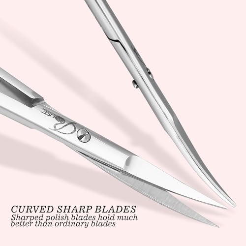 ROUSE Modern Professional Stainless Steel Cuticle Scissors for Manicure & Pedicure