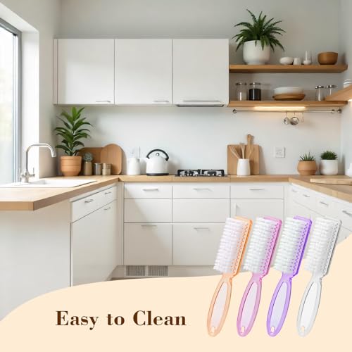 Larbois 4 Pack Nail Brush Set - Heavy Duty Fingernail & Foot Cleaner