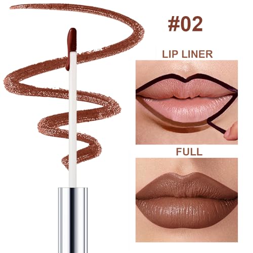 KIMIEYE Peel Off Lip Liner Stain Kit - Long Lasting Brown Tint