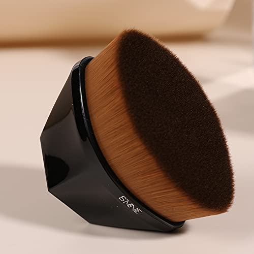 IS'MINE Flat Top Kabuki Foundation Brush Black - Gentle, Professional Makeup Tool