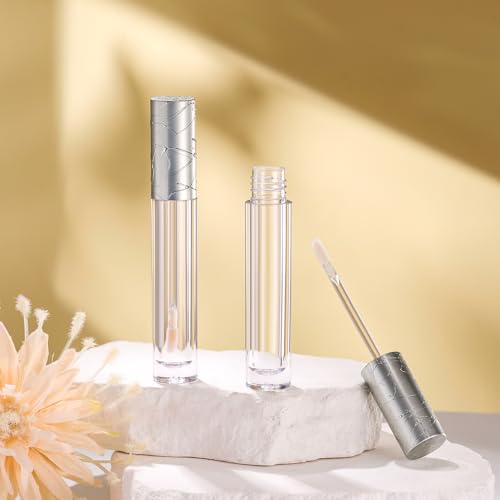 10pcs Refillable Lip Gloss Tubes with Wand - 6ml Clear Containers