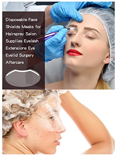 EBANKU 300 Pcs Shower & Eyebrow Shield Visors for Post-Care & Salon Use