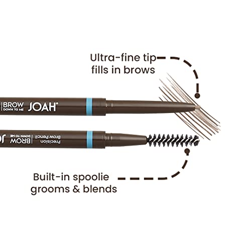 JOAH Brow Down To Me Dual-Ended Ultra-Fine Eyebrow Pencil - Auburn Brown (2 Pack)