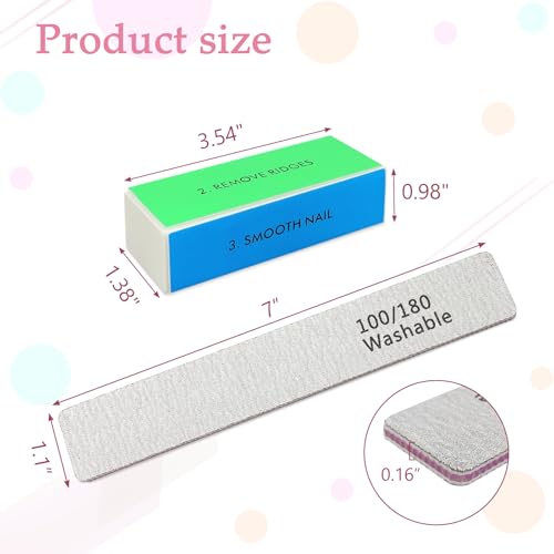 LNAUJS Nail Files and Buffers Set - 10-Piece Professional Kit