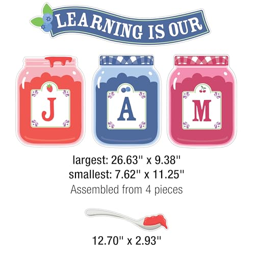 Carson Dellosa Farmers Market Learning Is Our Jam Bulletin Board Set - 47 Pieces