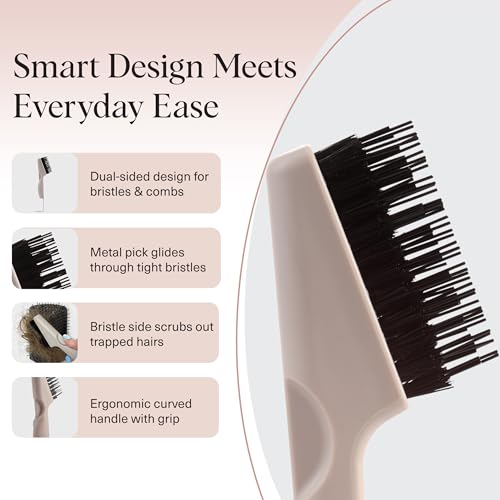 Kitsch Double-Sided Hair Brush Cleaner Tool - Eco-Friendly & Compact