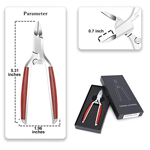 Professional Podiatrist Toenail Clippers with Wooden Handle