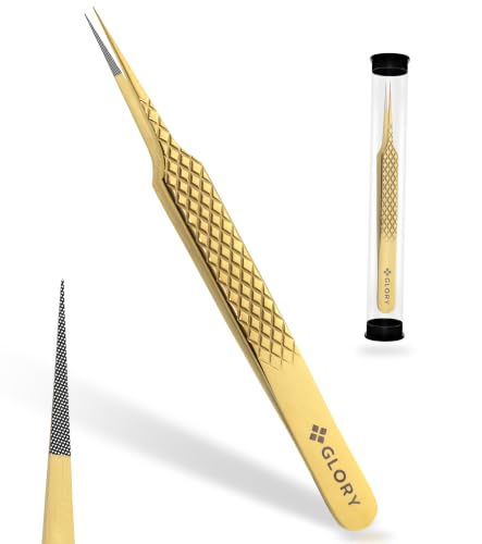 GLORY Professional Straight Isolation Tweezers for Eyelash Extensions