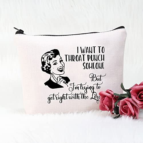 Sarcastic Vintage Housewife Cosmetic Bag by POFULL
