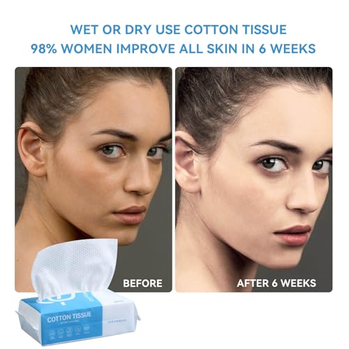 ISHOWBEST Biodegradable Disposable Face Towels - 60 Count Pack