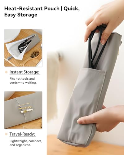Easy-U White Heat Resistant Curling Iron Holder & Mat