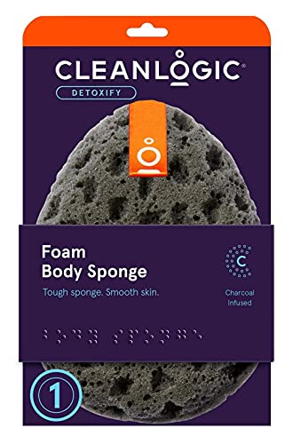 Charcoal Infused Sea Foam Body Sponges - Pack of 2
