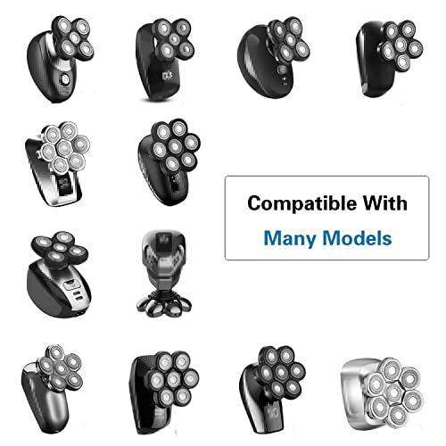 7D Universal Replacement Shaving Head for Electric Bald Razors - Silver