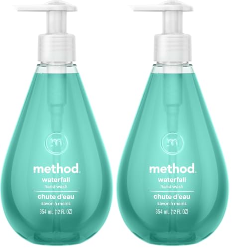 Method Gel Hand Soap, Waterfall Scent, Biodegradable, 12 oz (2-Pack)