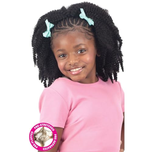 Kids Crochet Braids 3X Pre-Fluffed Poppin' Twist 12" Kids & Adults Safe Style