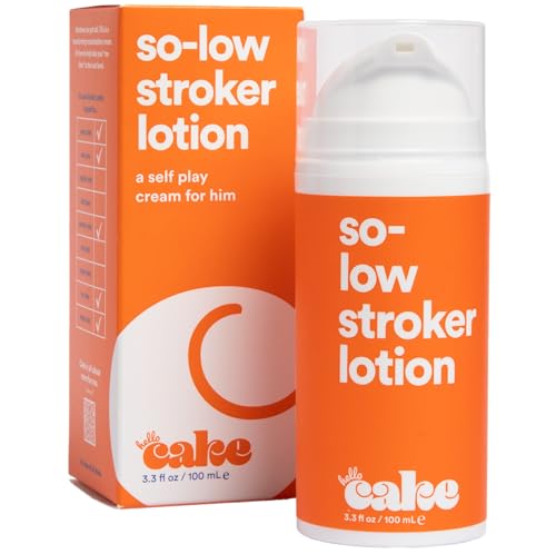 Cake So-Low Stroker Lotion 3.3 fl oz - Moisturizing Lubricant for Men, Cruelty-Free & Fragrance-Free