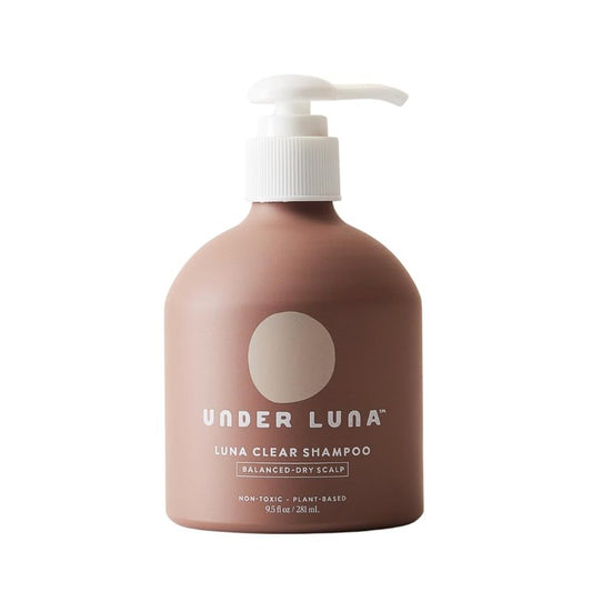 Under Luna, Luna Clear Shampoo | Balanced to Dry Scalp | Essential Oil Free, pH Balanced & Non-Stripping | Vegan, Plant-Based Cleanse | Safe for Sensitive Skin & All Ages | 9.5 fl oz