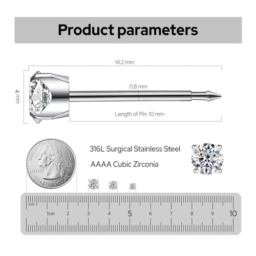 SugarTang Rose Ear Piercing Kit with Disposable Gun & Safety Back
