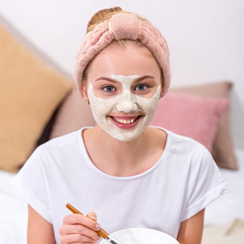 WILLBOND Spa Headband for Washing Face - Pink (4 Pack), Microfiber Terry Cloth Facial Headbands