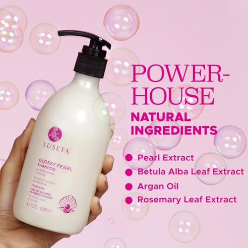 Luseta Pearl Shampoo 16.9oz - Shine & Smoothing Hair Care with Pearl Extract