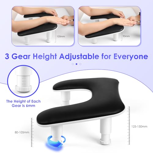 LIONVISON Adjustable U-Shaped Nail Arm Rest - Ergonomic Manicure Hand Stand