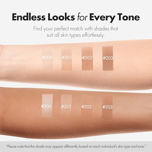 ELROEL Blanc Cover Cream Stick V White - Korean Color-Changing Foundation Stick with Volufiline - Medium to Full Coverage Dewy Finish Base Makeup - Dual-Ended with Detachable Brush (202 Natural)