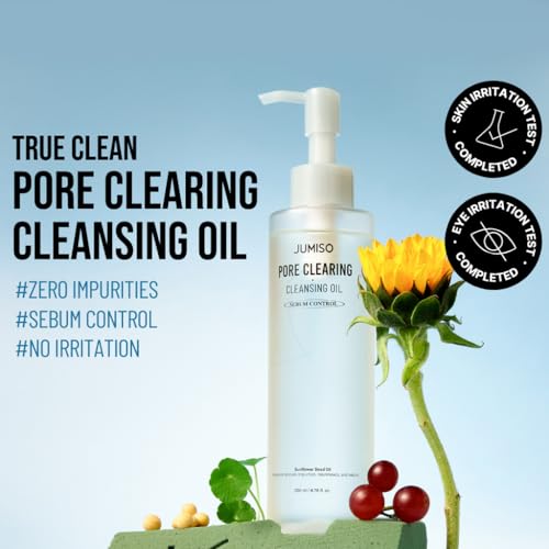 JUMISO Pore Clearing Cleansing Oil for Waterproof Makeup Removal, 6.76 fl oz