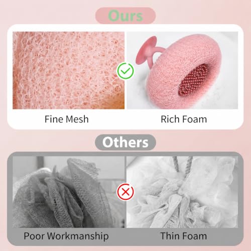 4-Pack Silicone Bath Ball Sponge Set for Gentle Exfoliation