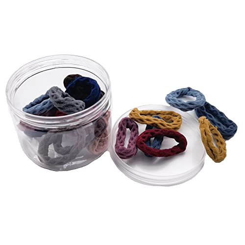 BLBM Diamond Pattern Hair Ties - 20 Pcs High Elastic Ponytail Holders