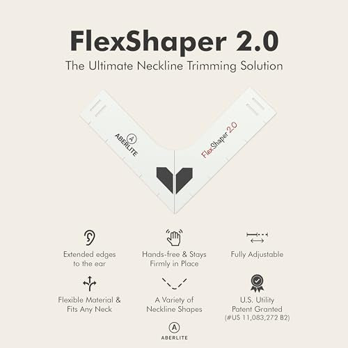 Aberlite FlexShaper 2.0 Beard Shaper for Men - White Neckline Guide