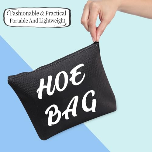 Funny "Hoe Bag" Canvas Cosmetic Pouch - Hilarious Gag Gift for Women