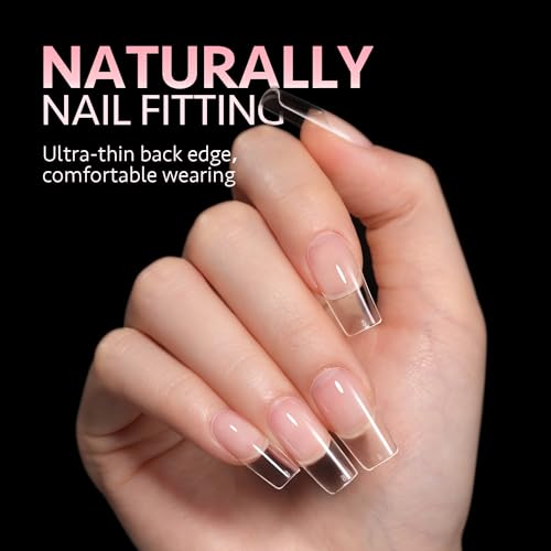 GAOY Medium Stiletto Soft Gel Nail Tips - 240Pcs, 12 Sizes