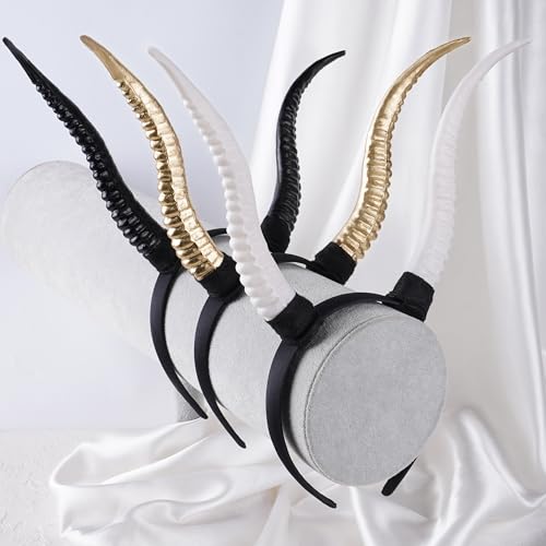 MOSTORY Gold Demon Antelope Horns Headband for Halloween Cosplay