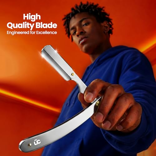 Utopia Care Professional Straight Razor for Men with 100 Blades
