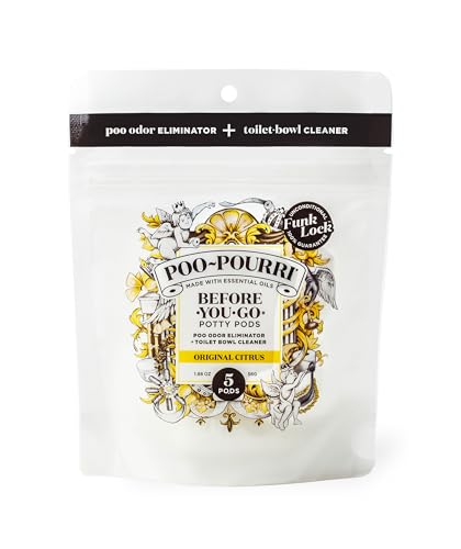 Poo-Pourri 2-in-1 Toilet Potty Pods - Original Citrus, 5 Ct