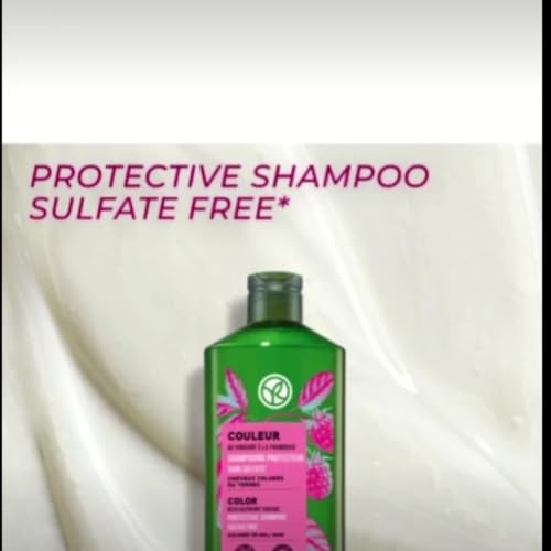 Yves Rocher Raspberry Vinegar Shampoo for Blonde & Light Hair - Sulfate-Free Color Protection, 10.1 fl oz