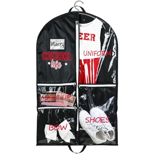 40" Cheerleading Garment Bag - Waterproof Travel Storage with 5 Pockets