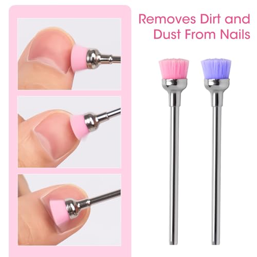 Acycoin2A 5PCS Nail Drill Bit Cleaning Brushes for Electric Drilling