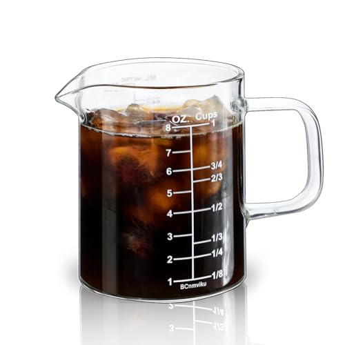 8oz High Borosilicate Glass Measuring Cup with Spout & Handle