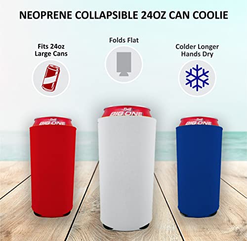 24 oz Neoprene Can Coolie Variety Pack - Collapsible & Insulated