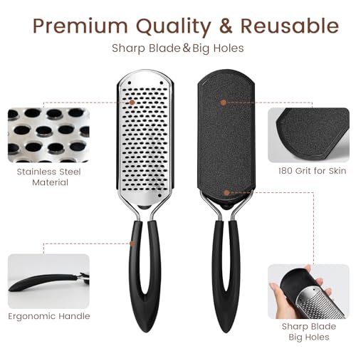 GAZEPLUS Colossal Foot Rasp Scraper - Stainless Steel Callus Remover