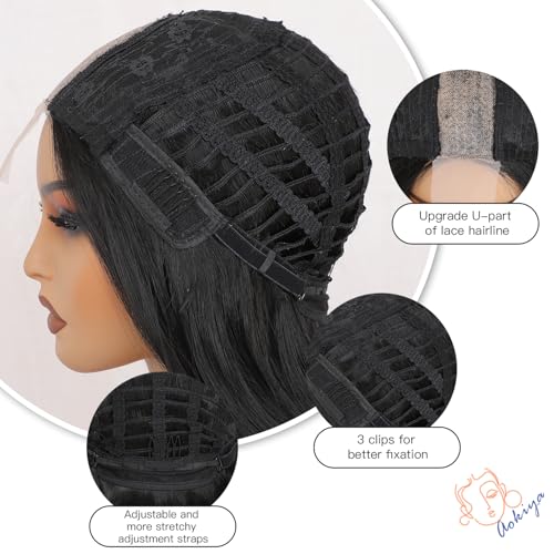 Long Black Layered Wigs for Women - 26 Inch Natural-Looking Synthetic Hair