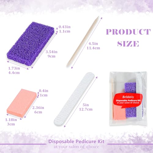 Bebbtiy 4 in 1 Disposable Pedicure Manicure Kit - Pack of 20
