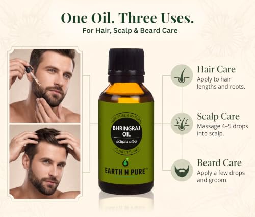 Bhringraj Oil for Hair Growth - 100ml Pure Ayurvedic Hair & Scalp Oil