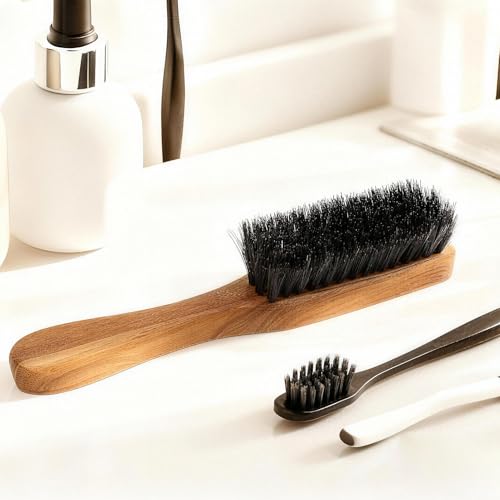 Menesia Boar Bristle Beard & Mustache Brush - Travel Size