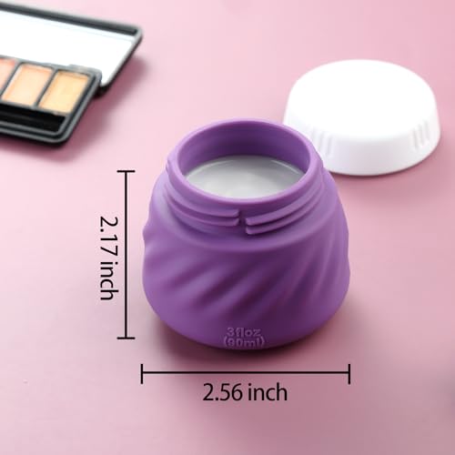 Gemice Purple 3oz Silicone Travel Containers - Leakproof Cosmetic Jars, 4 Pack