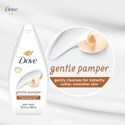 Dove Gentle Pamper Body Wash 2-Pack, Warm Vanilla, 15.22 Oz Each