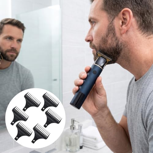 SmallCat 6 pcs Black Clipper Guards Set for Wahx 5Star Balding & Magic Clip (1mm-6mm) - Variation Black #1/2, #1, #1 1/2
