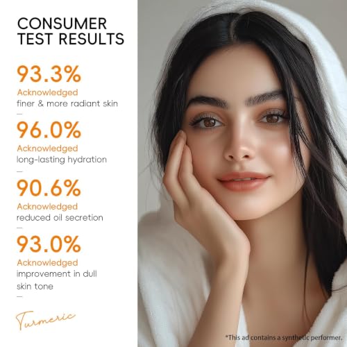 QUIYUM 5PCS Turmeric Vitamin C Skin Care Set for Women - Complete Facial Routine