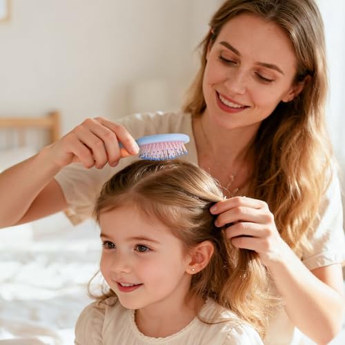 Mini Hair Brush Set - 5 Color Detangling Brushes for Travel